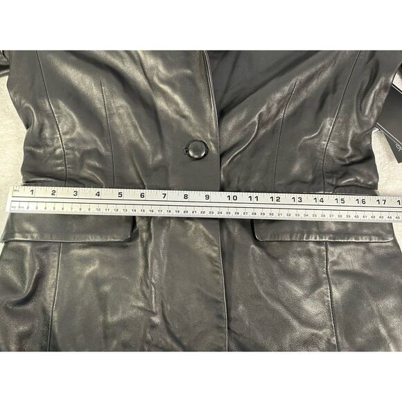 Bagatelle Size M 100% Leather Tailored Jacket Black TIMELESS, SOPHISTICATED!!🤩 - Picture 9 of 16